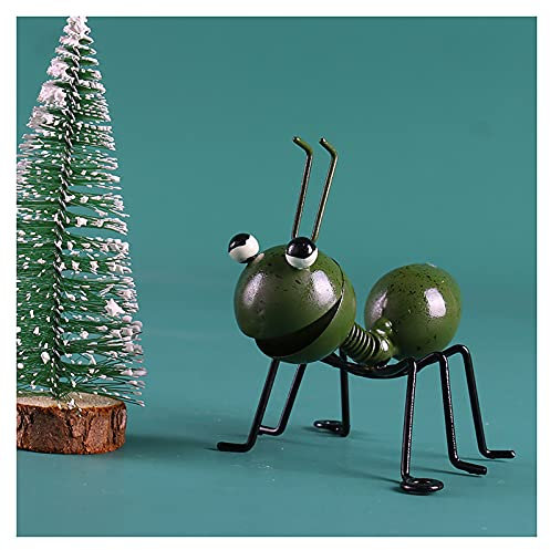 Eisen-Ameisen-Dekofigur – Hof-Dekoration, Ameise mit schüttelndem Kopf, lebendiges Outdoor-Ornament (10 x 8,5 x 10 cm)