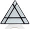 Oostifun FunnyGoo ShengShou 3x3 Spiegel Pyraminx Pyramide Dreieck Magische Puzzlewürfel Spiegelgeschwindigkeit Puzzlewürfel Schwarz Silber mit einem Würfelständer