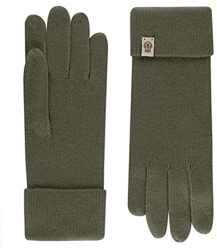 Roeckl Damen Essentials Strickhandschuh Handschuhe, grün, Einheitsgröße