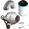 Grow Abluft-Set 100 mm Rohrventilator verkabelt Aktivkohlefilter Indoor Grow Box