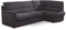 Cavadore Ecksofa Paris mit Federkern / Kleines L-Sofa mit Ottomane / 243 x 87 x 155 / Dunkelgrau