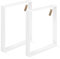 LAMO Manufaktur Tischbeine für Schreibtisch Esstisch, Simple Light, Vierkantprofil 60x20 mm, Tischgestell 50x72 cm (BxH), Weiß, 2 Stück, LTS-01-E-II-9016