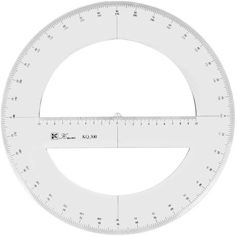 360 Vollkreis-Winkelmesser, 30 cm, Kunststoff, Mathematik-Messwerkzeuge, runde Winkelmesser, Lineal, Vollmittelwinkel, Winkelmesser