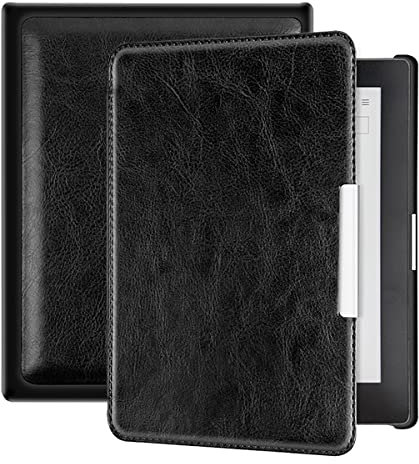 HAPPYA Étui en Cuir pour Kobo Aura 6 Pouces, Couverture pour Kobo 6 '' N514 2013 eBook eReader Ultra Slim Funda Magnetic Auto Sleep Capa (Color : Black)
