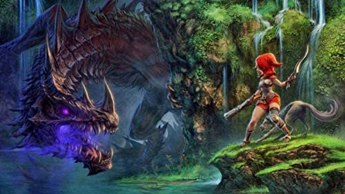 Amdieu Puzzles 4000 Teile der schönsten Puzzles zum Thema Tiefwalddrachen für Erwachsene und Kinder ab 11 Jahren