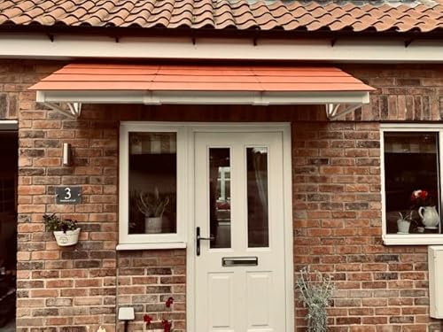 Cosgrove Lean-To Door Canopy from UK Canopies - Made from UV-Stabilised Polymers for minimal maintenance (216cm, Terracotta)