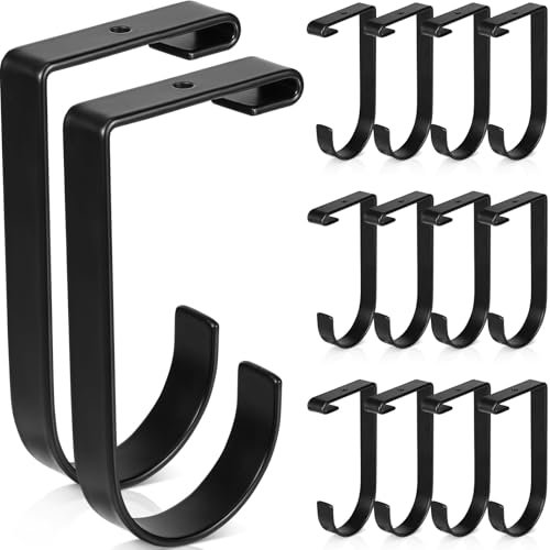 Ferraycle 20 Stück Add On Storage Hook Accessory Overhead Garage Haken für Deckenregal und Wandregal, Fahrrad Hängehaken Flache Haken, Schwarz