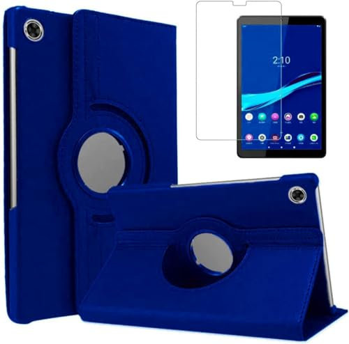 TODOBARATO 24HORAS Funda Compatible con Lenovo Tab M10 Plus 10.6 TB-125/128FU (3rd Gen) Azul Giratoria + Protector de Cristal Templado