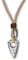 LOCAL LEAGUE Collana da Uomo in Iuta di Canapa con Ciondolo in Metallo TESTA DI FRECCIA - Corda Grigia per Fidanzato, SPIAGGIA Surf Vacanze Outback Hunter Spear Festa Australia Clubbing 56 cm