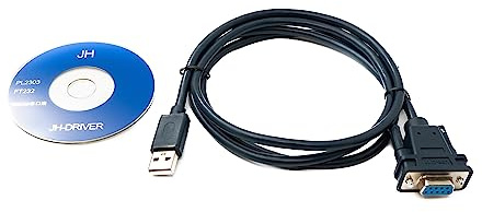 System-S Câble USB 2.0 Type A mâle vers RS232 DB9 Femelle Noir 120 cm