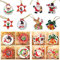 RICEEL 24 Stück Holz Weihnachten Anhänger, Weihnachtsbaumschmuck Holz,Christbaumschmuck Holz Set Elch Weihnachtsmann Schneemann Weihnachtsanhänger für Weihnachtsbaum Weihnachten Party Dekoration