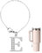 NQEUEPN Stanley Cup Letter Charm, Rhinestone Pendant Personalized Name ID Alphabet Handle Charm for Accessories (E)
