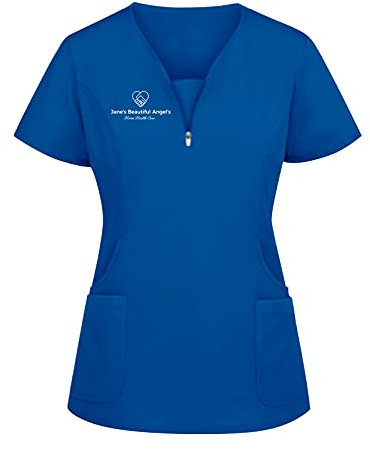 Kassaks Frauen Pflege, Kostüm Scrub Tops Arbeitskleidung & Uniformen Arbeitskleidung Pflege Damen, Kasack Damen Berufskleidung Kasacks Damen Kasack Damen Pflege Günstig, Tshirt Damen(2-Blue,XXL)