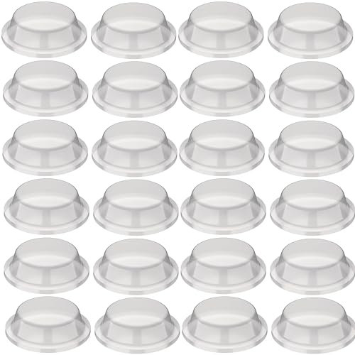cyclingcolors 24x Gommini Silicone Trasparente Ammortizzatore Tamponi Paraurti Mobili Adesivi Paracolpi Porte Fermaporta, 12mm