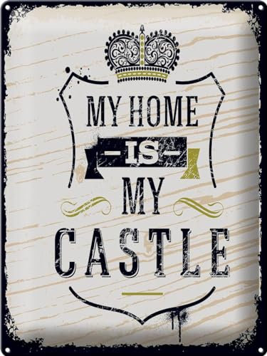 Blechschild 40 x 30 cm My Home is my Castle - DekoNo7