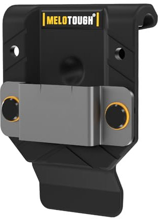 MELOTOUGH Tape Measure Holder - Clip for Belt, Holster for Tool Belt - Black