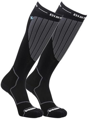DISSENT Unisex Chaussettes De - Gfx Compression Hybrid Dlx-wool Ski Socken, Blau, 44-47 EU