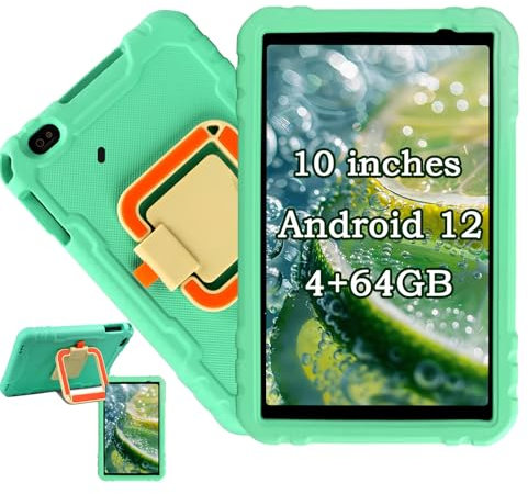 Tableta de 11 Pulgadas, Android 12,4 GB de Ram + 64 GB de ROM (tf512 GB), 5MP + 13mp + 2mp Bluetooth 5.0.5g + 2.4G WiFi, Teclado + ratón + Carcasa Protectora, Verde