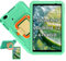 Tableta de 11 Pulgadas, Android 12,4 GB de Ram + 64 GB de ROM (tf512 GB), 5MP + 13mp + 2mp Bluetooth 5.0.5g + 2.4G WiFi, Teclado + ratón + Carcasa Protectora, Verde
