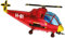 Luftballon Helikopter, Rot und Gelb, Modell H-81, 89 cm
