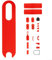 Comfort Grip Manillar y Foot Pad Set para Scooter eléctrico Para Xiaomi Para M365 Materiales respetuosos con el medio ambiente (Rojo)