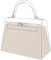 DGAZ Handtasche Einlage, Satin Tasche Shaper Einsatz für Kelly Pochette/Mini/20/25/28/32/35/40 Taschen, Tasche Memory Kissen, Bag in Bag Insert (Craie, Kelly Pochette)