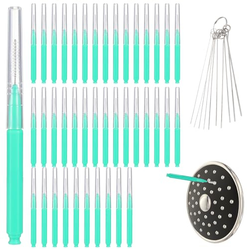 40 Pcs Multiplesize Shower Head Cleaner Tool Tiny Shower Head Cleaning Brush Anti-Clogging Showerhead Cleaner Picks with Stiffer and Denser Bristles for Small Gap Hole Cleaning