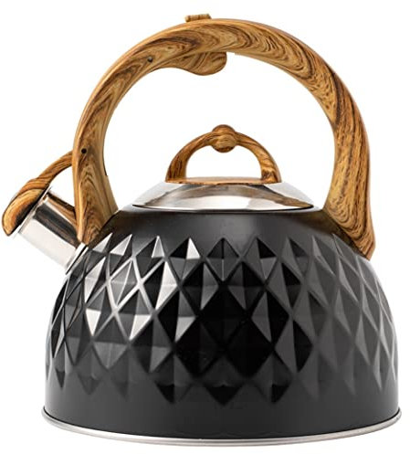 IWENZHKPA Bollitore Kettle Bollitore A Fischio in Acciaio Inossidabile con Manico Bollitore per Acqua Calda da 3 Litri Bollitore per tè Teiera Bollitore Acqua