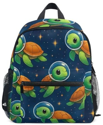 RPLIFE Rucksack für Kleinkinder, Mädchen, niedliche Cartoon-Schildkröten, Sternenhimmel, Reiserucksack, Mini-Rucksack, kleine Kinderrucksäcke, 3–8 Jahre