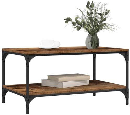vidaXL Coffee Table Old Wood 80 x 50 x 40 cm Engineered Wood, Modern Coffee Table, Minimalist Home Decor, Stylish Living Room Centerpiece, Functional Furniture for Efficient Space