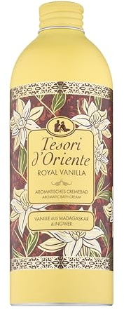 Tesori d'Oriente Cremebad Royal Vanilla | Vanille & Ingwer | 500 ml | Aromatisches Cremebad für ein Wellness-Ritual für Körper & Sinne.