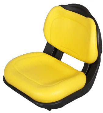 Sitzschale passend John Deere X300 X300R X304 X305R X310 X320 X324 X330 X340 X350 X350R X354 X360 X370 X380 X384 X390 X394 Ersatz für AM136044 AUC13500 AUC11188 AM134543 AM141482 Sitz PVC Gelb