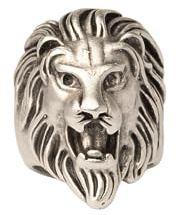 Gök-Türk Ring Löwe Galatasaray GS - verstellbare Größe - Silber Farbe