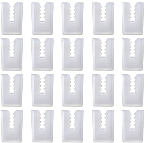 QIHAWN 20 Pcs Radiator Anti-Vibration Inserts, 10x14mm Plastic Bracket Pads | Plastic radiator bracket inserts, reduce vibration noise, protect metal edges, easy to fit for standard plate radiators