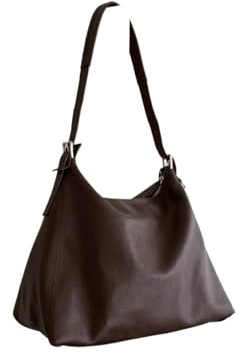 Generisch Minimalistische Tragetasche mit großem Fassungsvermögen, vielseitig einsetzbare Unterarm- und Umhängetasche(Dark brown)