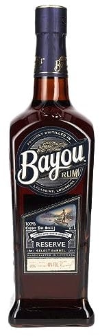 Bayou Reserve Rum 70cl, 40% ABV, Handcrafted, Pot-distilled, Gluten Free Rum, Made in Louisiana, USA