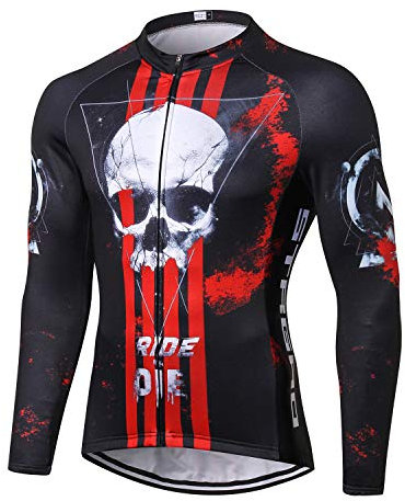 MR Strgao Herren Fahrrad Winter Thermojacke Winddicht Lange Ärmel Bike Jersey Fahrradmantel