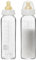 HEVEA Standard Neck Glass Baby Bottles - Medium Flow Anti Colic Baby Bottles 3-24 Months - BPA-Free, Two-Pack (240 ML)