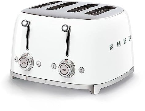 Smeg White Retro 4 Slice Toaster