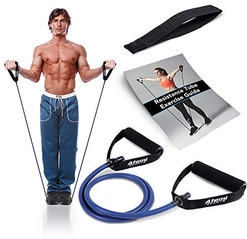 Fitnessbänder mit Griffen & Türanker | Widerstandsband für Krafttraining | Gummibänder Sport | Trainingsbänder für Fitness Zuhause (#3 Schwer)