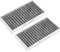 KIMISS 2PCS Kabinenluftfilter Kfz Innenraumluftfilter Kabinenluftfilter