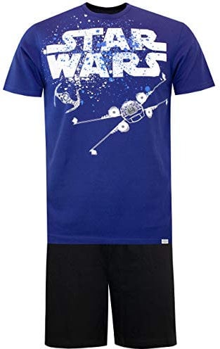 Star Wars Pyjamas | Short Sleeve Mens Pyjamas Set | Cotton Men's Nightwear Blue XX-Large