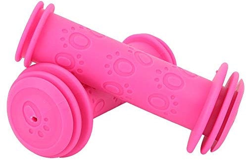 Kinder Roller Griff Griffe rutschfeste Pilz Kinder Fahrrad Lenkergriffe(Rose rot)