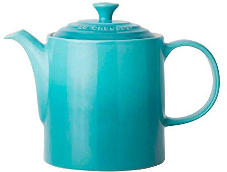 Le Creuset Klassische Teekanne, Rund, 1,3 Liter, Steinzeug, Karibik