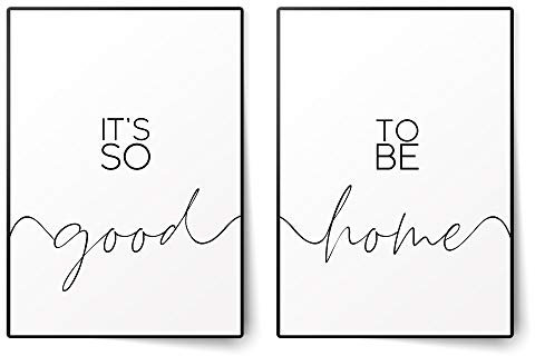 BLCKART Premium Poster Set So Good To Be Home | Stilvolle Poster Wohnzimmer Schlafzimmer Deko | ohne Rahmen (Good to be Home III, A3)