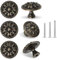 ShipeeKin 6x Retro Antik 30mm Möbelknöpfe Schubladengriffe Schlossblüten Muster Bronzeknöpfe Vintage Messing Ziehgriffe für Schrank Kommoden Küche