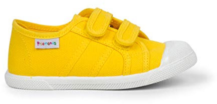 Pisamonas Zapatillas Niños Lona Cinta Adhesiva Talla 22 Color Amarillo