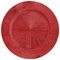 Geri Set of 6 33cm Round Plastic Charger Plates, Red | Large Decorative Tableware for Dinner Plates | Rippled Placemats for Table Decorations | Durable & Reusable Dinnerware Party Plate Set for 6