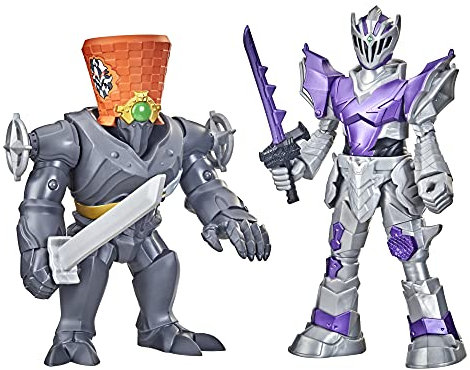 Power Rangers Dino Fury Battle Attackers 2er-Pack Void Knight vs. Snageye Kampfsport-Actionfigur, inspiriert vom Fernsehen ab 4 Jahren