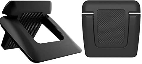 JaneYi 2 Pieces Mini Laptop Stand Riser Invisible Computer Keyboard Stand for Desk Ergonomic Portable ABS Lightweight Laptop Stand Foldable Tablet Support Holder for Notebook MacBook Pro Air Keyboard